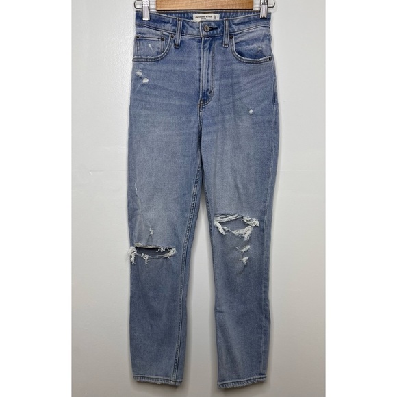 ABERCROMBIE The Mom High Rise Curve Love Jeans - Picture 1 of 4